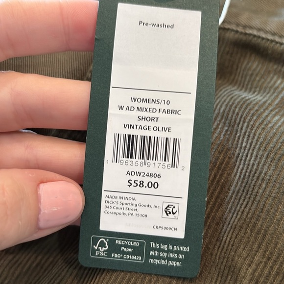 Alpine Design Women's Mixed Fabric Short. NWT! - Picture 5 of 5